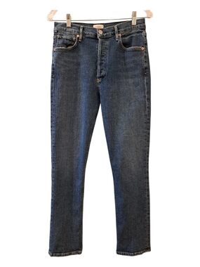 Citizens Of Humanity Charlotte Button Fly Denim Blue Straight-Leg Jeans Size 28